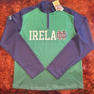 Ireland Zip-Up Men's Sweater - Green and Gray